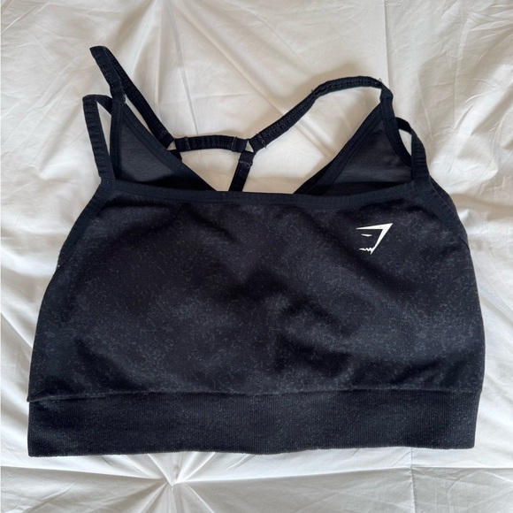 Gymshark Black Adapt Fleck Strappy Sports Bra - Picture 1 of 3